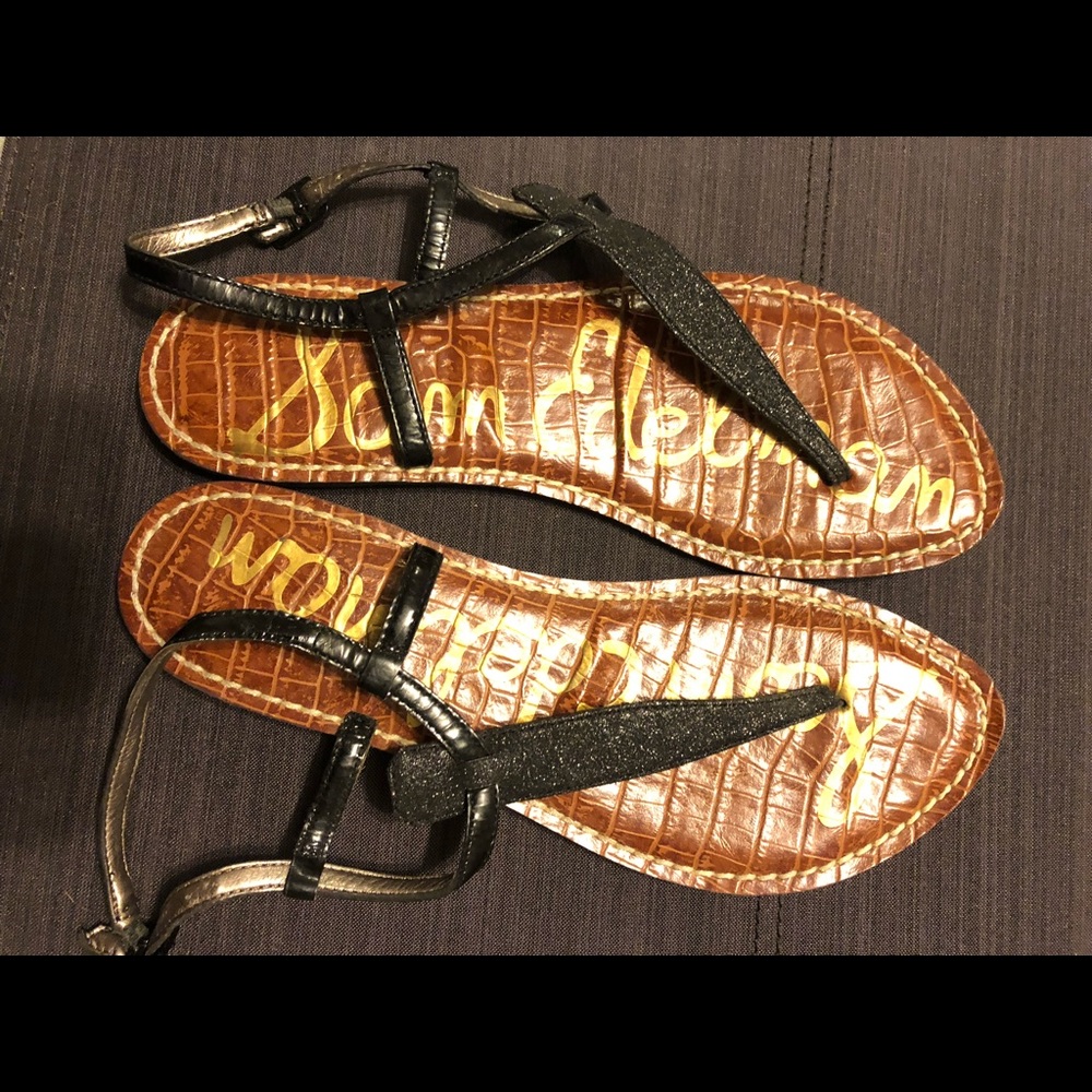 Sam Edelman black thong sandals - gently used